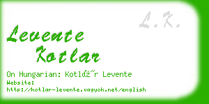 levente kotlar business card